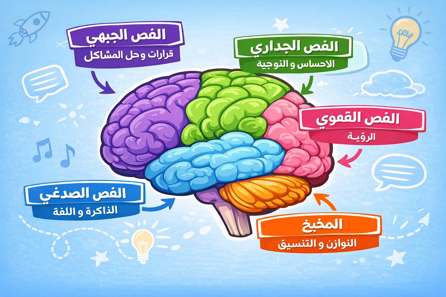 رسم توضيحي للدماغ